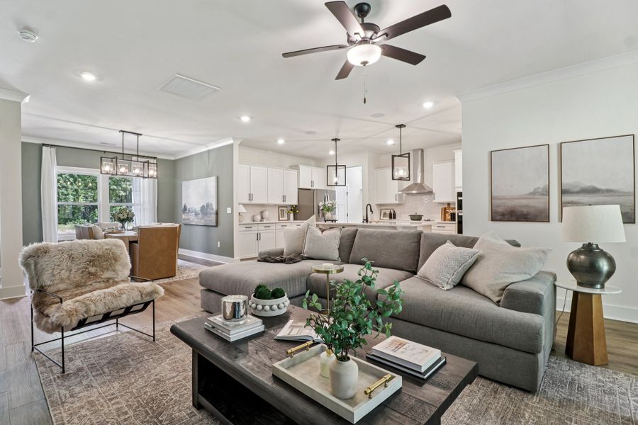 Representative furnished interior of a home built from the Wisteria II by Great Southern Homes in Lynbrook, Boiling Springs (Image 9).