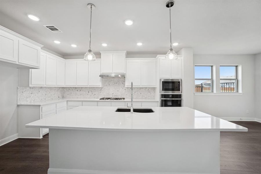 Furnished interior view inside a new home in Karis - Village Series, Crowley (Image 6). Furnished interior view inside a new home in Karis - Village Series, Crowley (Image 6).