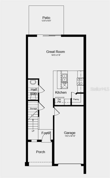 2D floor plan layout of this home in The Towns at Tiburon, Nokomis, FL (Image 3).
