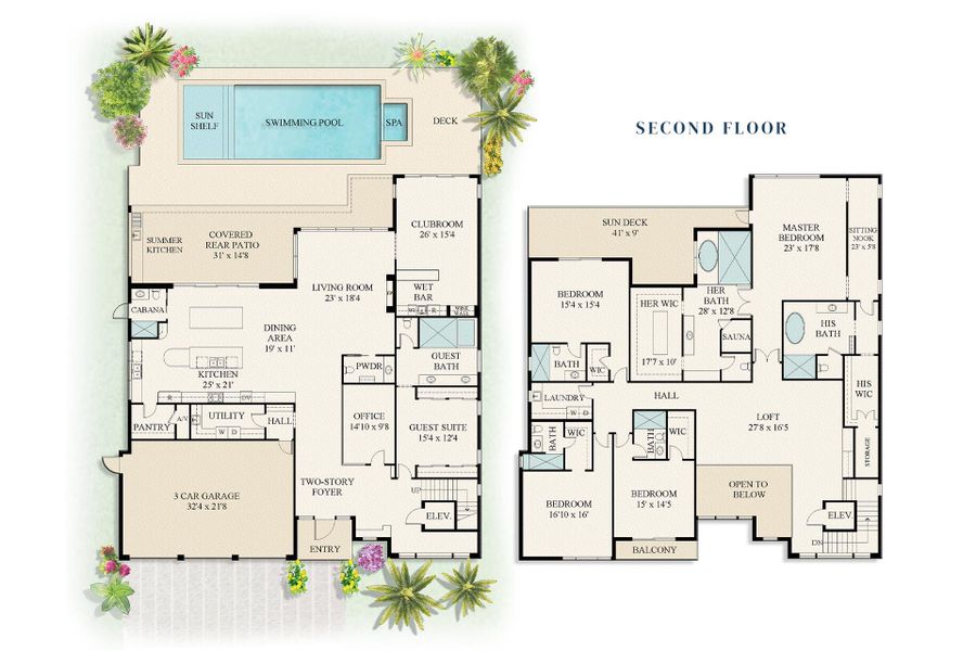 2D floor plan layout of this home in , Boca Raton, FL (Image 5).