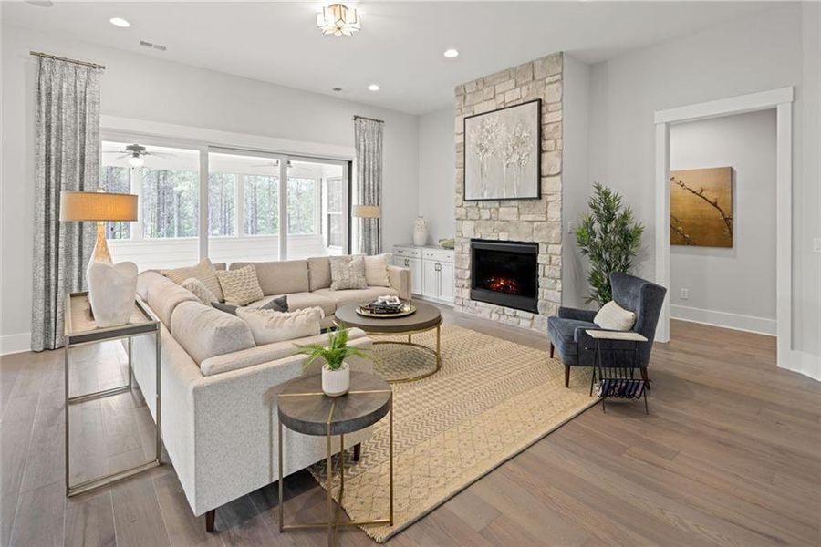 Furnished interior view inside a new home in Soleil Belmont Park, Canton (Image 41).