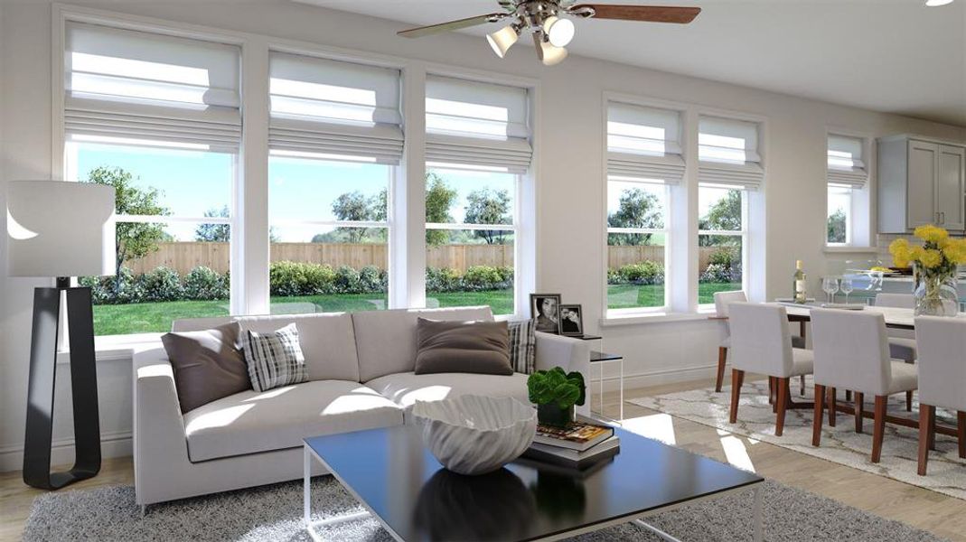 Furnished interior view inside a new home in Symmetry 37s, Frisco (Image 2). Furnished interior view inside a new home in Symmetry 37s, Frisco (Image 2).