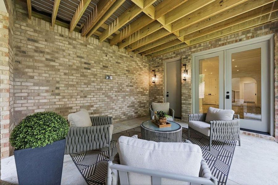 Exterior details and patio area of a home in , Atlanta (Image 32).