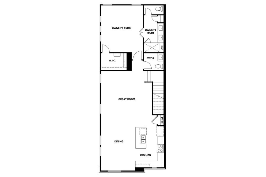 2D floor plan layout for the Reese by DRB Homes in Collin Creek, Plano, TX (Image 2). 2D floor plan layout for the Reese by DRB Homes in Collin Creek, Plano, TX (Image 2).