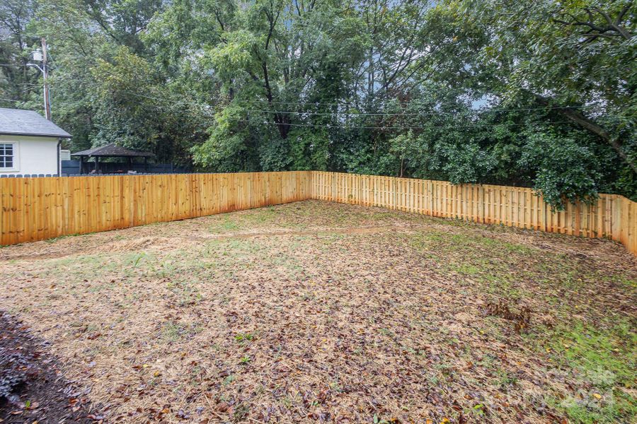 Large fenced backt yard