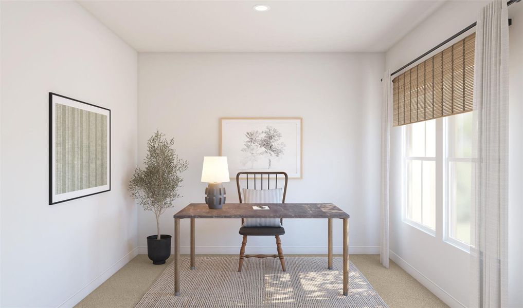 Private home office (*Artist rendering used for illustration purposes only.) Private home office (*Artist rendering used for illustration purposes only.)