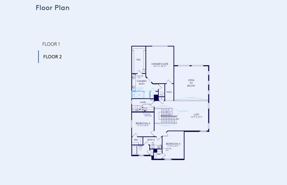 2D floor plan layout of this home in Legado West, Queen Creek, AZ (Image 4).