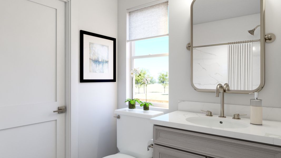 Representative furnished interior of a home built from the Congaree by Risewell Homes in Spring Valley, Longmont (Image 5).