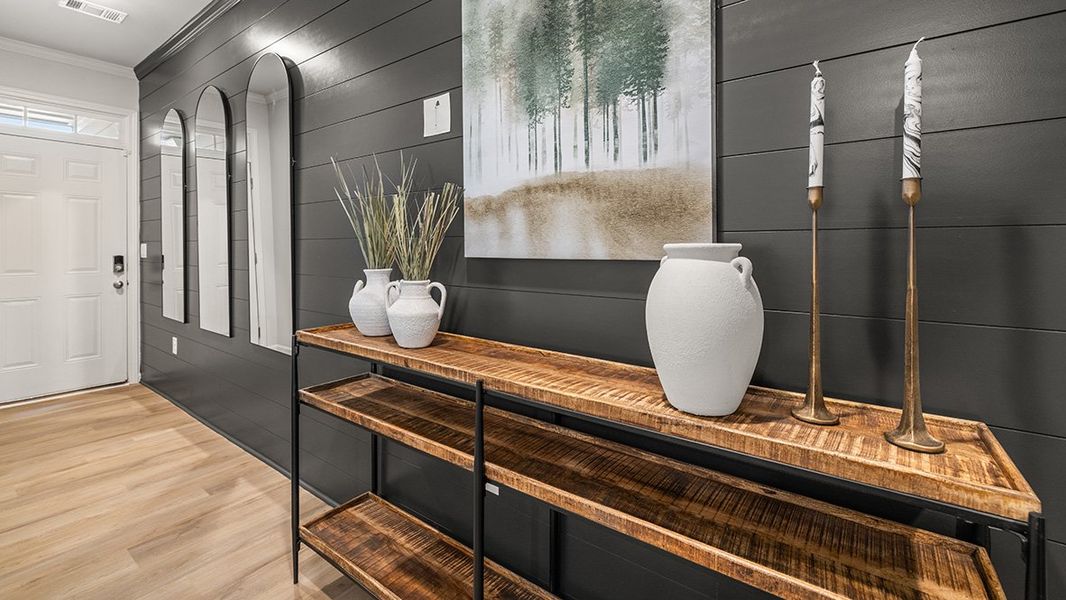 Representative furnished interior of a home built from the SUDBURY 24' TOWNHOME by D.R. Horton in Waypoint, Flowery Branch (Image 4).