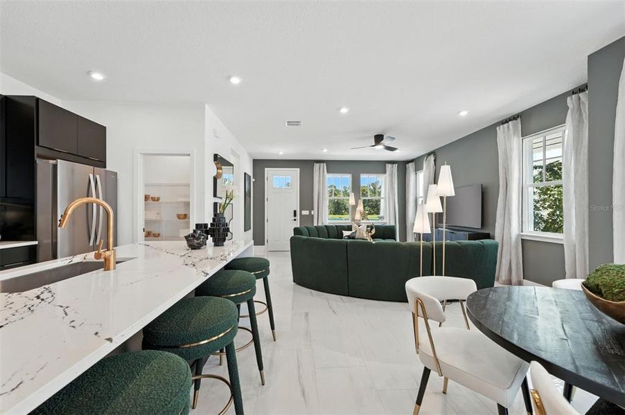 Furnished interior view inside a new home in Celebration - Island Village, Celebration (Image 11). Furnished interior view inside a new home in Celebration - Island Village, Celebration (Image 11).