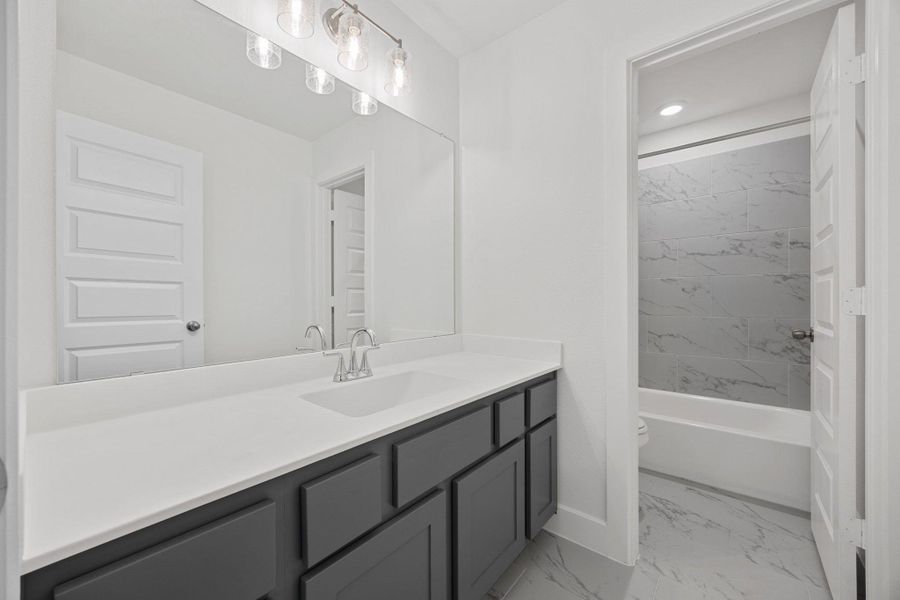 Furnished interior view inside a new home in Parmer Ranch - 40', Georgetown (Image 5). Furnished interior view inside a new home in Parmer Ranch - 40', Georgetown (Image 5).