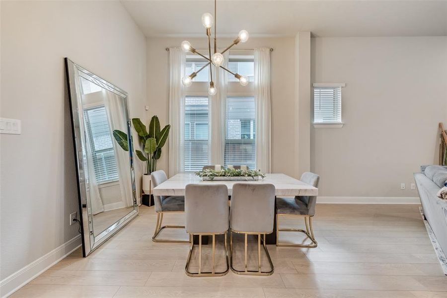 Furnished interior view inside a new home in Karis - Village Series, Crowley (Image 9). Furnished interior view inside a new home in Karis - Village Series, Crowley (Image 9).