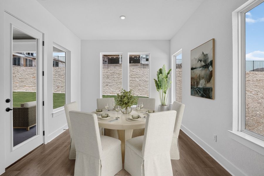 Furnished interior view inside a new home in Silverleaf, Cedar Creek (Image 11).
