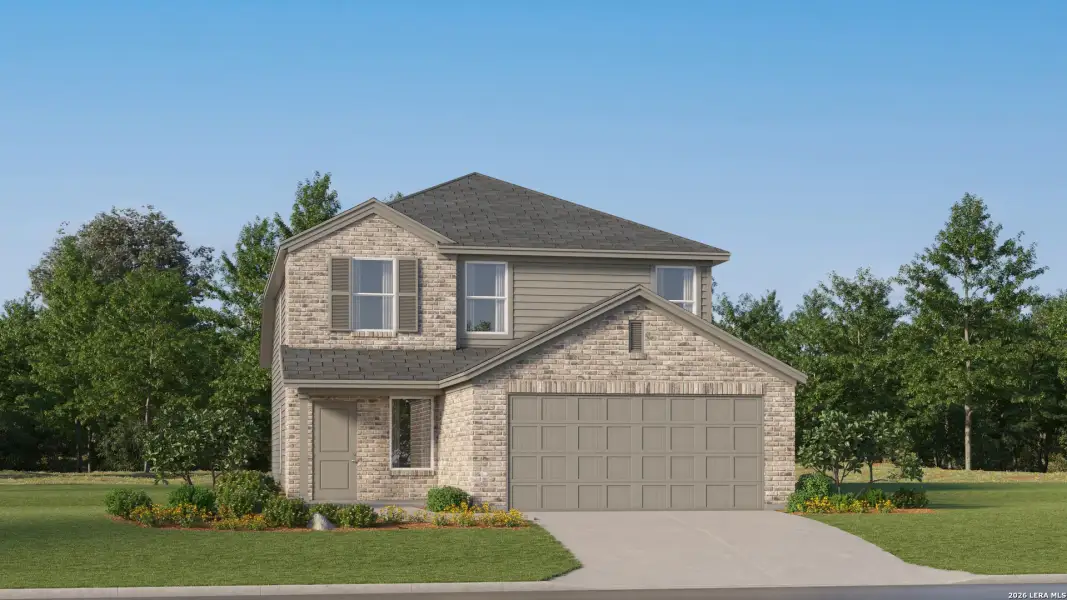 Front exterior of a new home in Northlake, San Antonio, TX, highlighting curb appeal (Image 20). Front exterior of a new home in Northlake, San Antonio, TX, highlighting curb appeal (Image 20).
