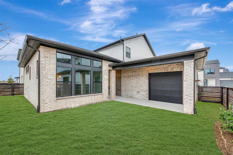 Exterior details and patio area of a home in Easthaven at Bridgeland Central - Horizon Collection, Cypress (Image 3).