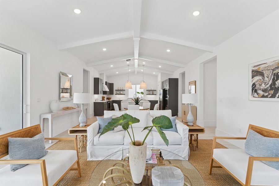 Kitchen, Great Room & Dining Area