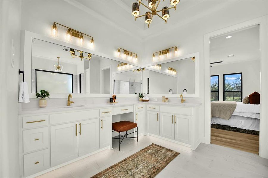 Furnished interior view inside a new home in , Aledo (Image 13).