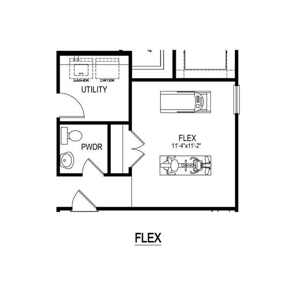 2D floor plan layout of this home in Prairie Winds, Hutto, TX (Image 3).