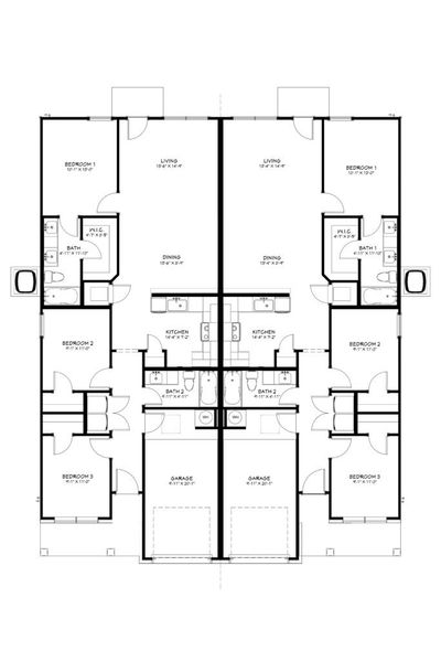 2D floor plan layout of this home in The Valley at Great Hills Duplexes, Copperas Cove, TX (Image 3). 2D floor plan layout of this home in The Valley at Great Hills Duplexes, Copperas Cove, TX (Image 3).