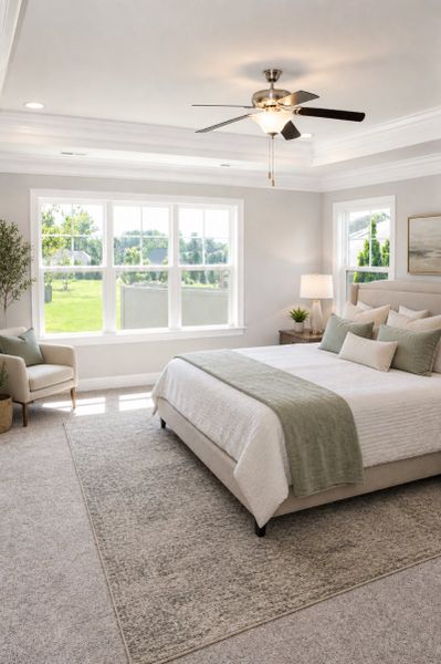 Furnished interior view inside a new home in Weybridge, Burlington (Image 8).