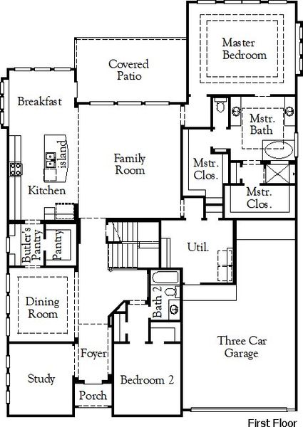 2D floor plan layout for the Humble by Coventry Homes in Saddle Star Estates, Rockwall, TX (Image 4). 2D floor plan layout for the Humble by Coventry Homes in Saddle Star Estates, Rockwall, TX (Image 4).