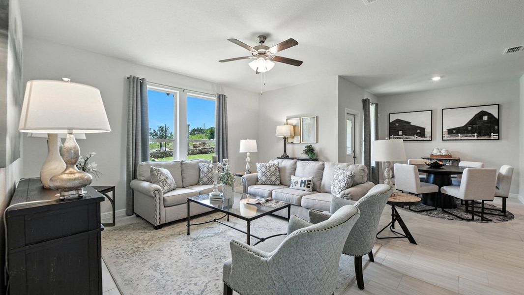 Furnished interior view inside a new home in Monarch at the Meadows, Krum (Image 11).