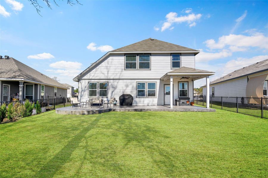 Exterior details and patio area of a home in Lakes at Crockett Martin, Conroe (Image 28). Exterior details and patio area of a home in Lakes at Crockett Martin, Conroe (Image 28).