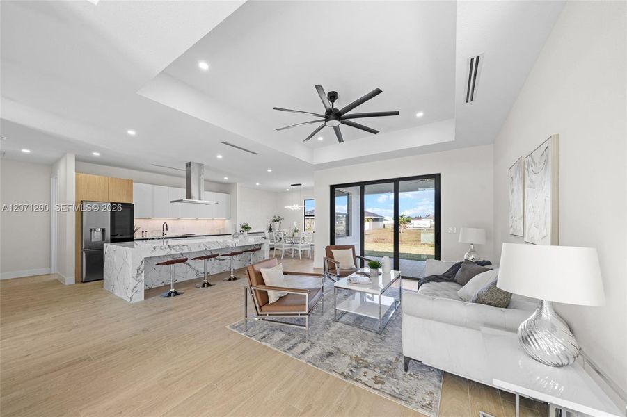 Furnished interior view inside a new home in , Cape Coral (Image 8). Furnished interior view inside a new home in , Cape Coral (Image 8).
