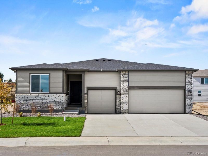 Exterior details and patio area of a home in Poudre Heights: The Alpine Collection, Windsor (Image 1). Exterior details and patio area of a home in Poudre Heights: The Alpine Collection, Windsor (Image 1).