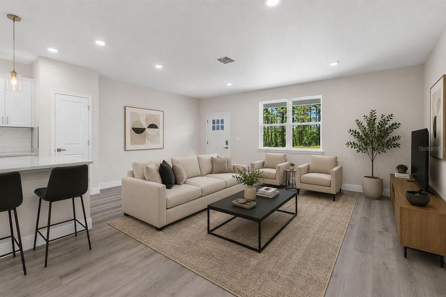 Furnished interior view inside a new home in , Citrus Springs (Image 32).