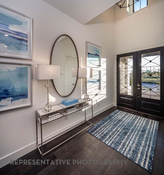 Furnished interior view inside a new home in Santa Rita Ranch, Liberty Hill (Image 29). Furnished interior view inside a new home in Santa Rita Ranch, Liberty Hill (Image 29).