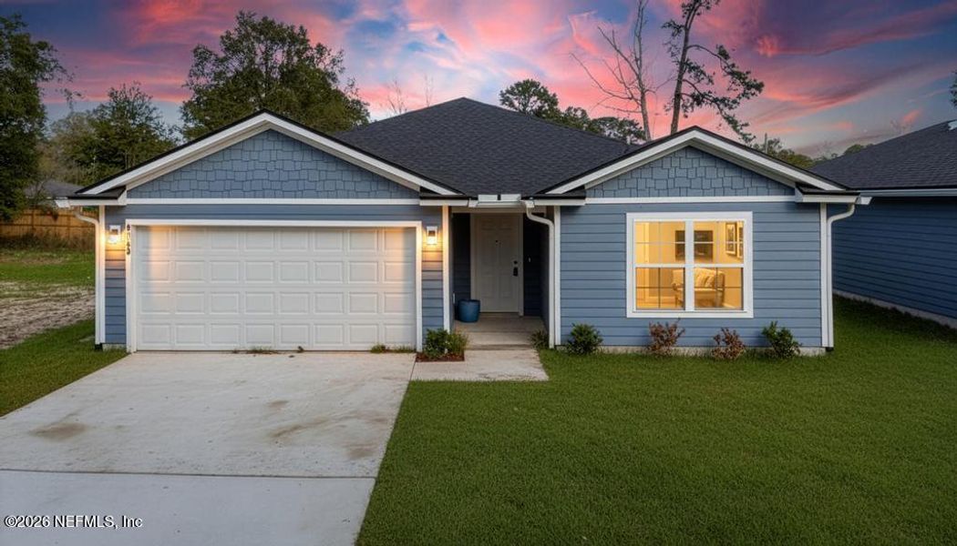 Front exterior of a new home in , Jacksonville, FL, highlighting curb appeal (Image 27).