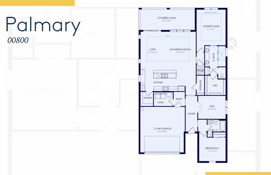 2D floor plan layout of this home in Shores at Stillwater, Englewood, FL (Image 4).