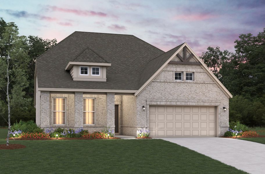 Representative exterior photo of a completed home built from the Parker by Beazer Homes in Saratoga: Crossings 50', Aubrey, TX (Image 20). Representative exterior photo of a completed home built from the Parker by Beazer Homes in Saratoga: Crossings 50', Aubrey, TX (Image 20).