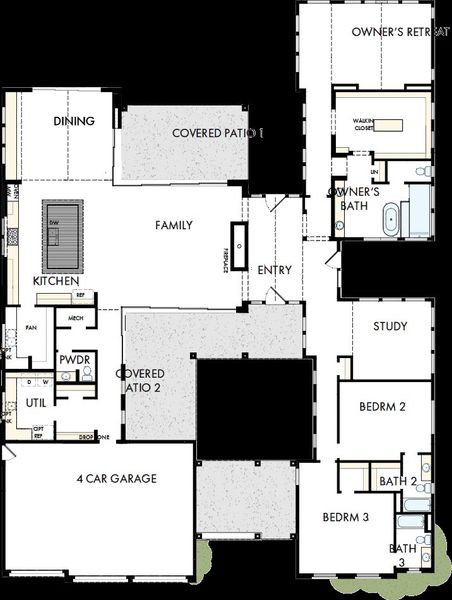 2D floor plan layout of this home in Preserve Ranch, Scottsdale, AZ (Image 4).
