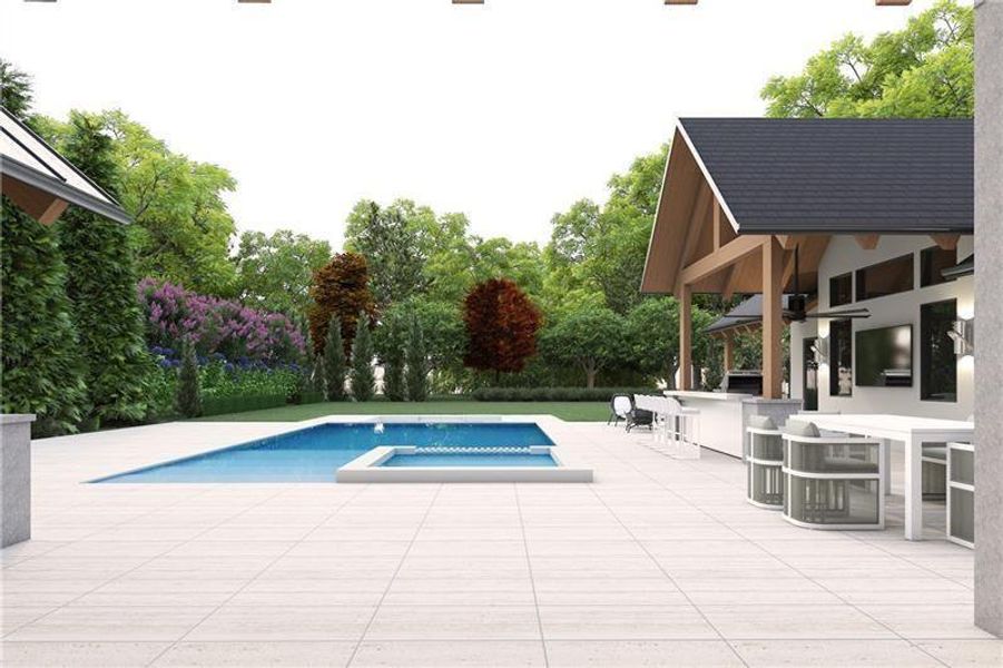 Exterior details and patio area of a home in , Alpharetta (Image 4). Exterior details and patio area of a home in , Alpharetta (Image 4).