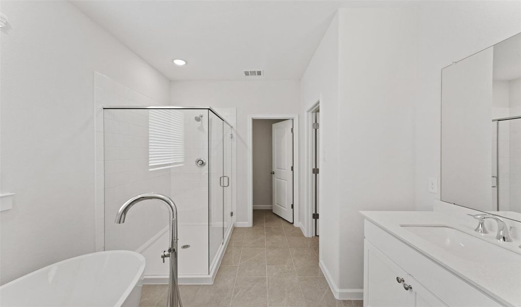Luxurious primary bath (*Photo not of actual home and used for illustration purposes only.)
