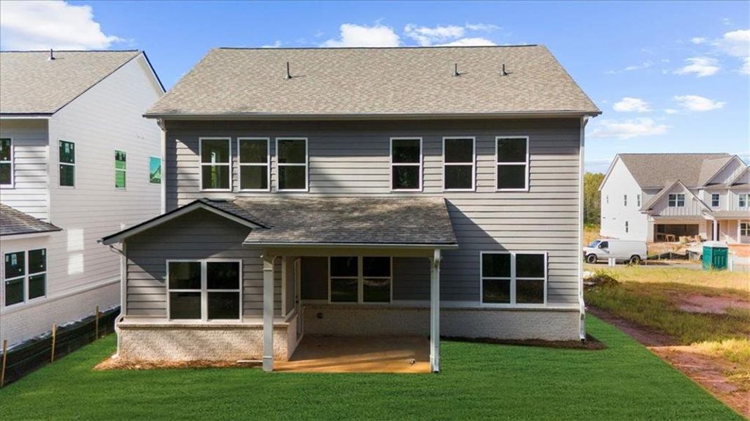 Exterior details and patio area of a home in , Flowery Branch (Image 24).