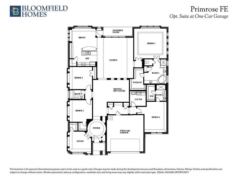 2D floor plan layout of this home in Coyote Crossing, Godley, TX (Image 2).