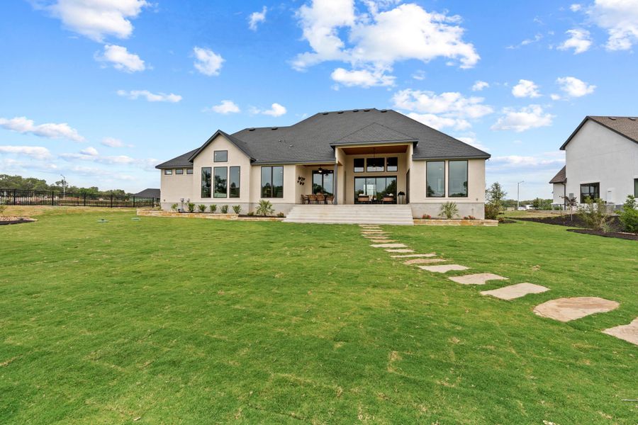 Exterior details and patio area of a home in Caliza Reserve, Boerne (Image 4).