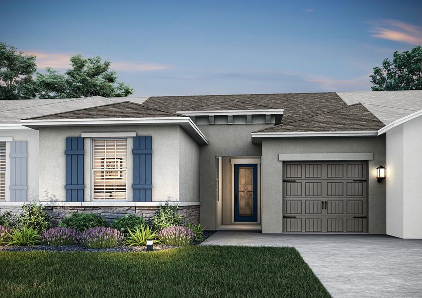 Dusk rendering of the Mateo plan