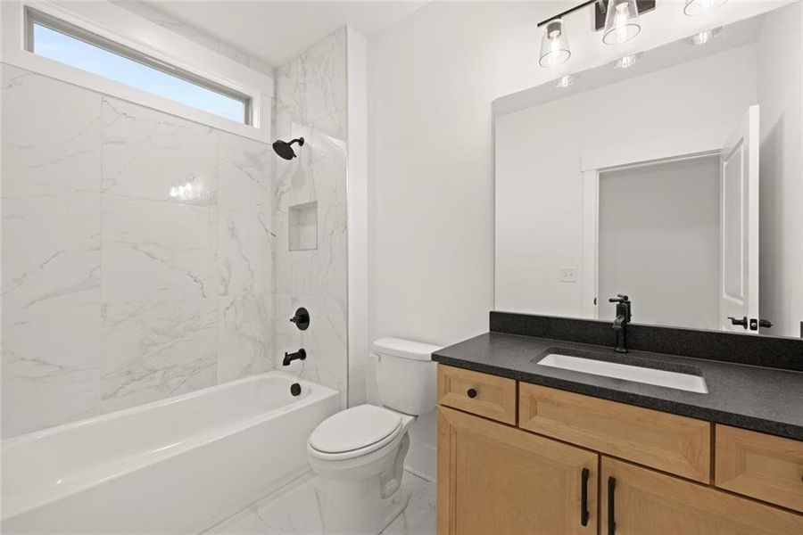 Furnished interior view inside a new home in Soleil Belmont Park, Canton (Image 29).