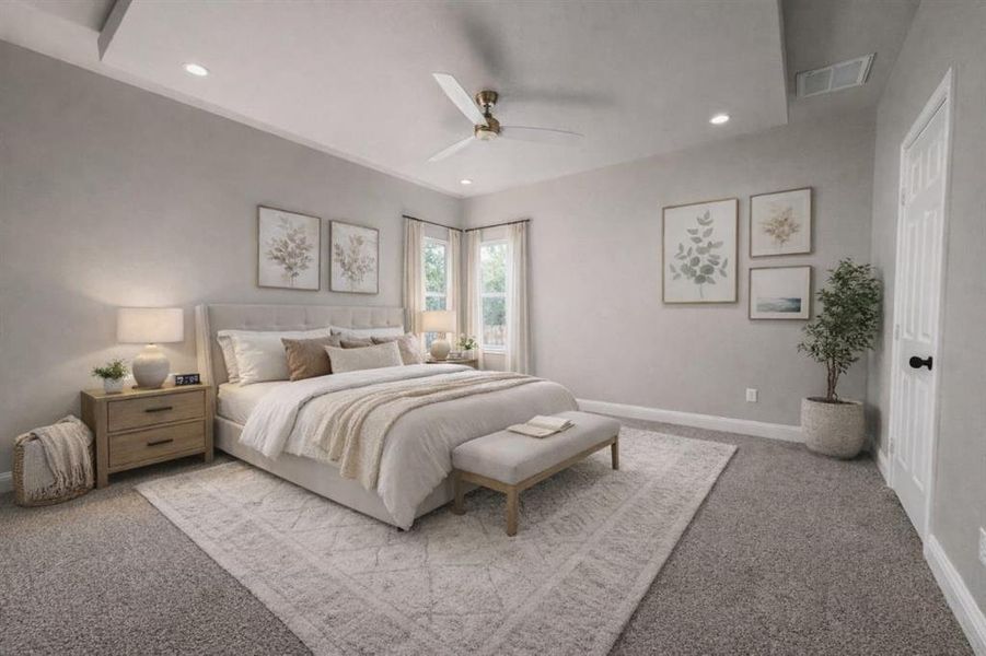 Virtual staging for illustration purposes only.