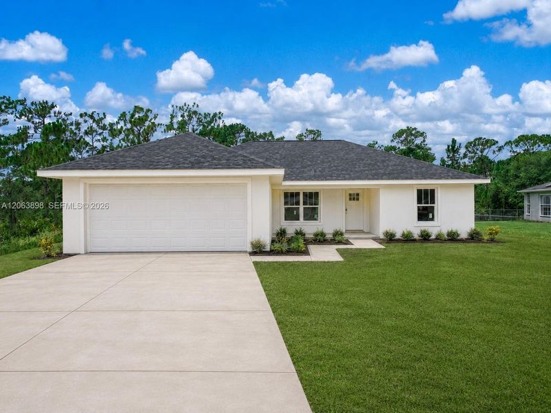 Front exterior of a new home in , Sebring, FL, highlighting curb appeal (Image 1). Front exterior of a new home in , Sebring, FL, highlighting curb appeal (Image 1).