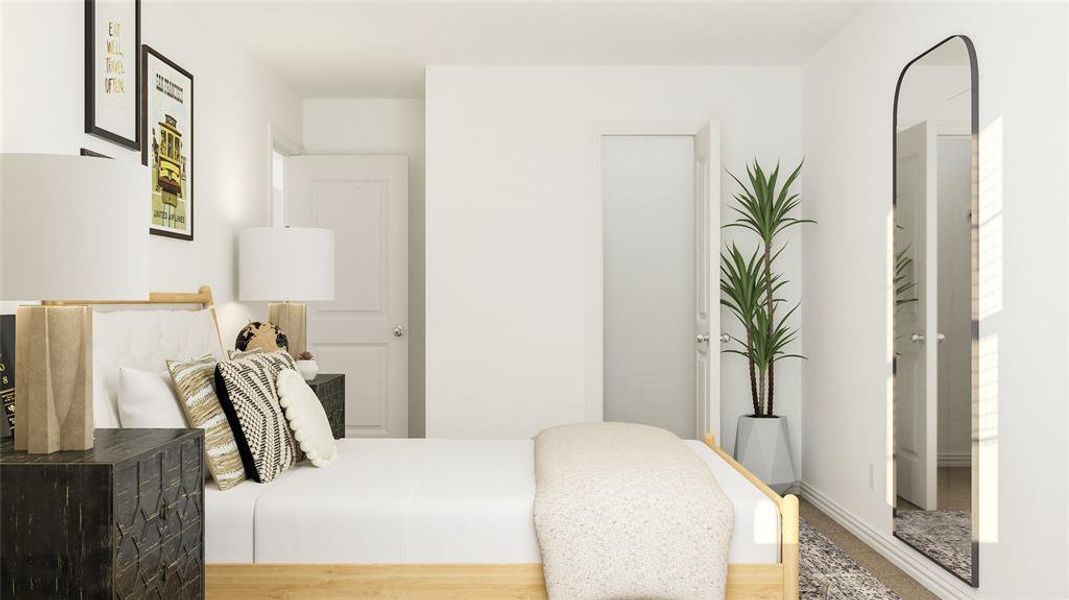 Bedroom featuring wood-type flooring