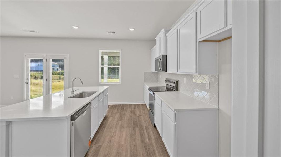 Furnished interior view inside a new home in Poplar Preserve, Newnan (Image 10). Furnished interior view inside a new home in Poplar Preserve, Newnan (Image 10).