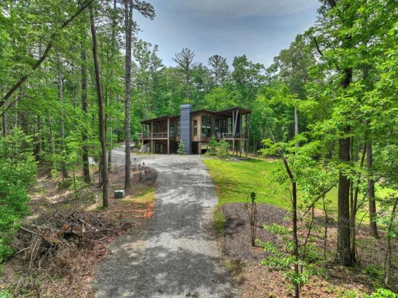 Front exterior of a new home in , Blue Ridge, GA, highlighting curb appeal (Image 25).