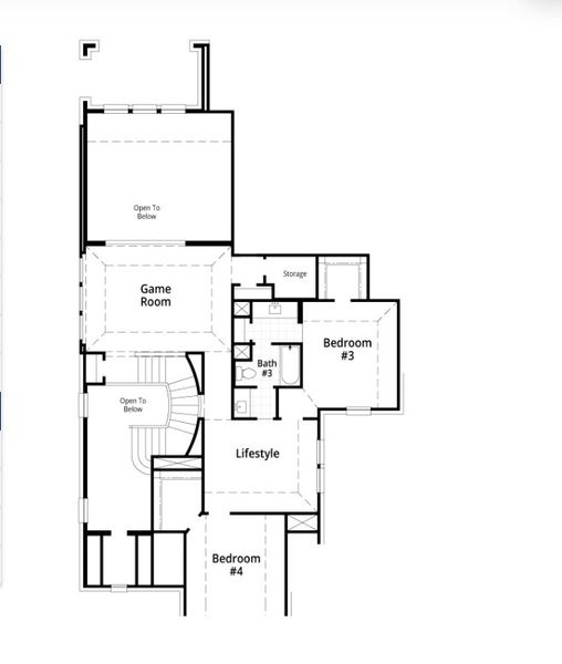 2D floor plan layout for the 226 Plan by Highland Homes in Briggs Ranch, San Antonio, TX (Image 3).