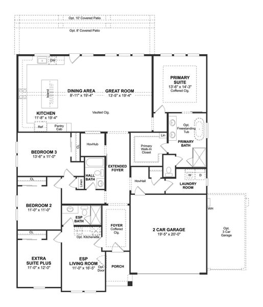 2D floor plan layout for the Belfast ESP by K. Hovnanian® Homes in St. Augustine Meadows, Mont Belvieu, TX (Image 3). 2D floor plan layout for the Belfast ESP by K. Hovnanian® Homes in St. Augustine Meadows, Mont Belvieu, TX (Image 3).