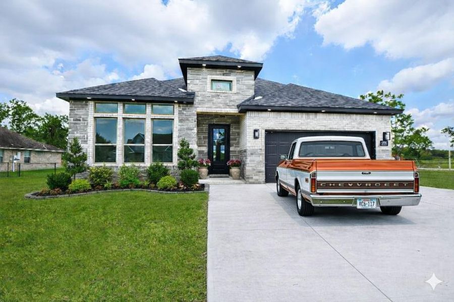 Front exterior of a new home in , Sweeny, TX, highlighting curb appeal (Image 2). Front exterior of a new home in , Sweeny, TX, highlighting curb appeal (Image 2).